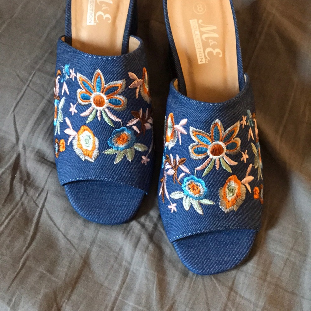 M&E slip on heels